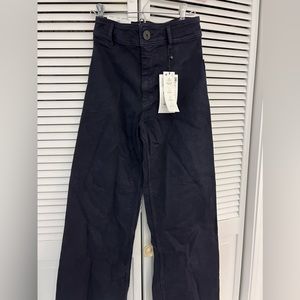 Navy Blue wide leg zara jeans size 2 NWT